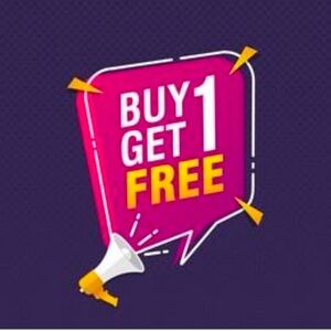 BUY1Get1 of equal or lesser value.